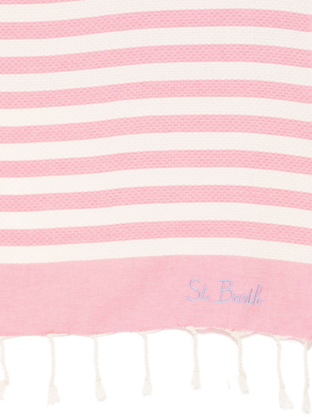 Telo mare MC2 Saint Barth rosa e beige con motivo a righe FOUT012 00640L MC2 ST. BARTH KIDS