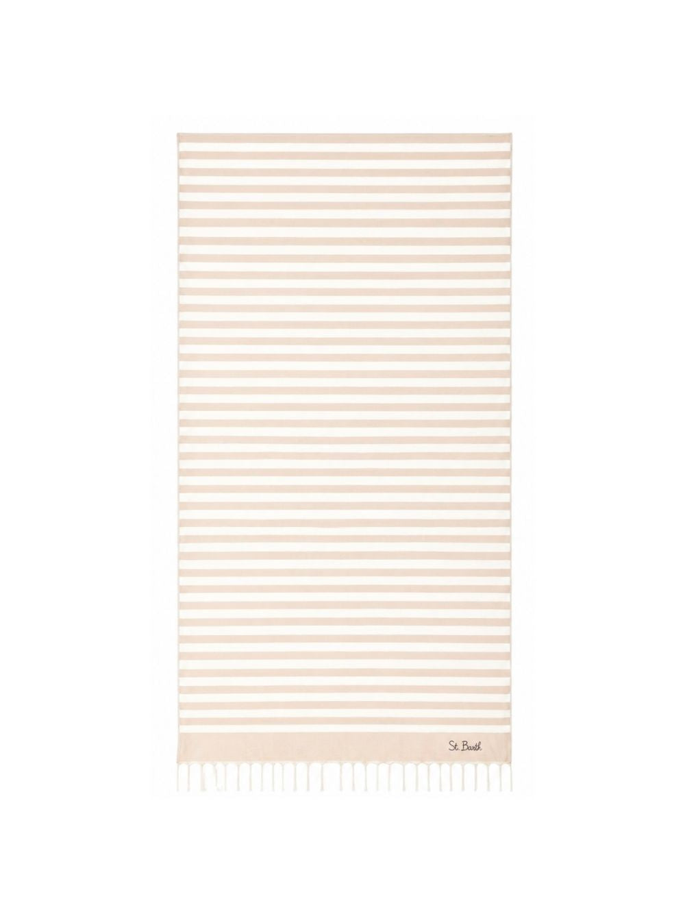 Telo mare MC2 Saint Barth beige e bianco con motivo a righe FOUT012 02753L MC2 ST. BARTH KIDS