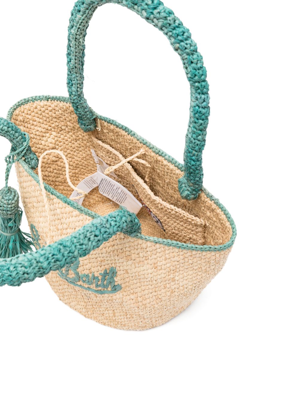 Borsa da spiaggia Marcy media MC2 Saint Barth beige con ricamo logo MARR002 00221L MC2 ST. BARTH KIDS