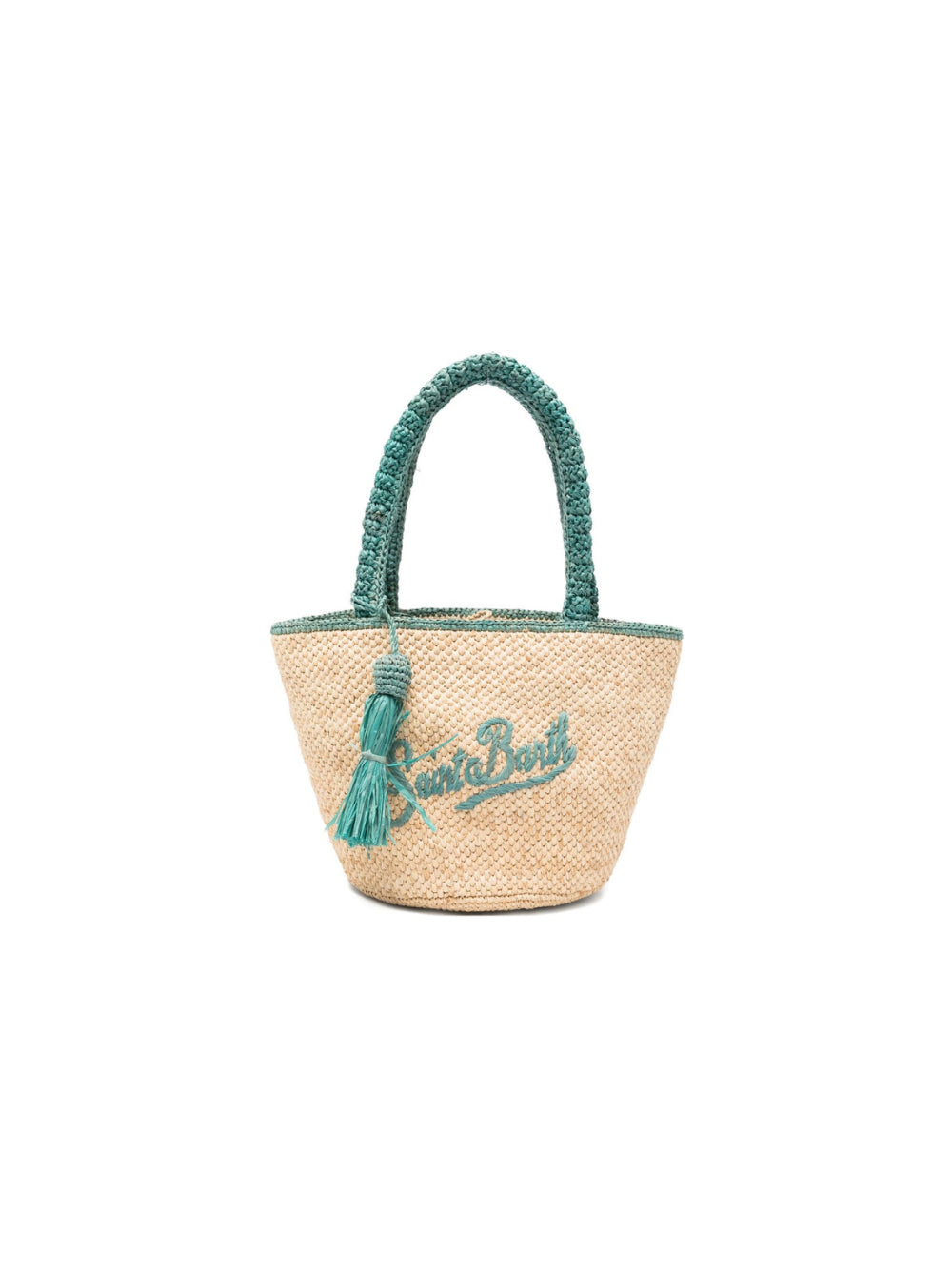 Borsa da spiaggia Marcy media MC2 Saint Barth beige con ricamo logo MARR002 00221L MC2 ST. BARTH KIDS