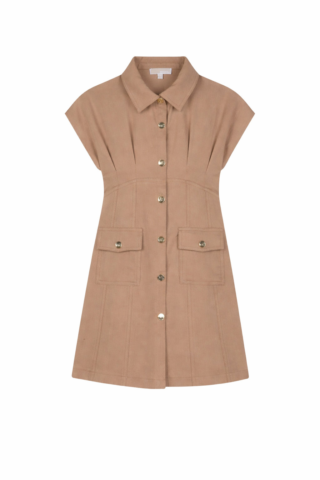Abito per bambina Michael Kors Kids marrone con tasca applicata R30594 263 MICHAEL KORS KIDS