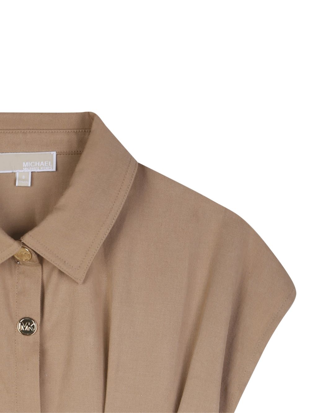 Abito per bambina Michael Kors Kids marrone con tasca applicata R30594 263 MICHAEL KORS KIDS