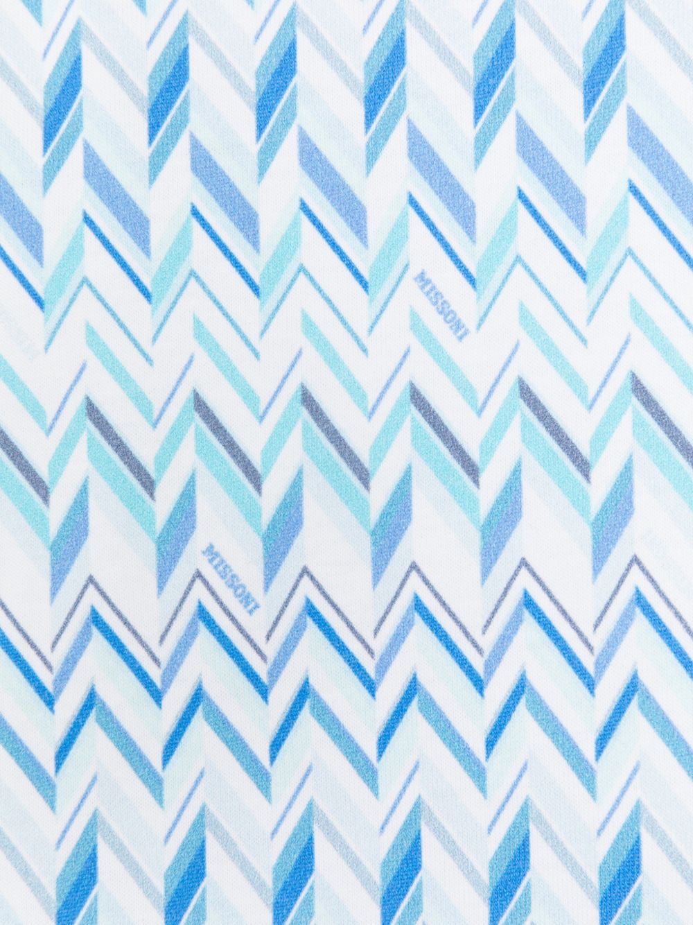 Coperta per neonato Missoni Kids blu con motivo a zig-zag MY0500 Z3674 600AZ MISSONI KIDS