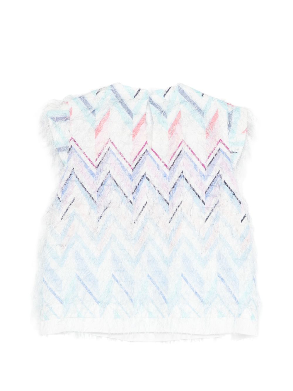 T-shirt per bambina Missoni Kids bianca con motivo a chevron MY5A51 U0253 600RS MISSONI KIDS