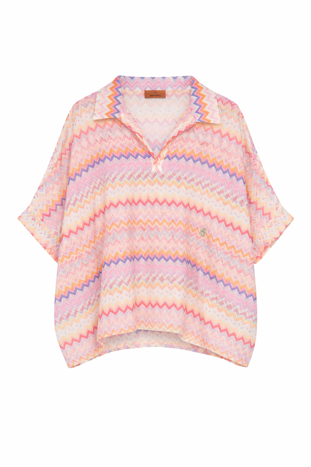 Blusa per bambina Missoni Kids multicolore con motivo a chevron MY5B00 K0286 999 MISSONI KIDS