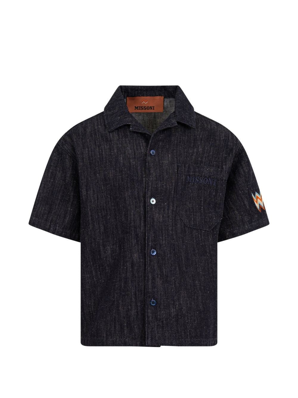 Camicia per bambino Missoni Kids in denim con taschino sul petto MY5P21 D0136 621 MISSONI KIDS