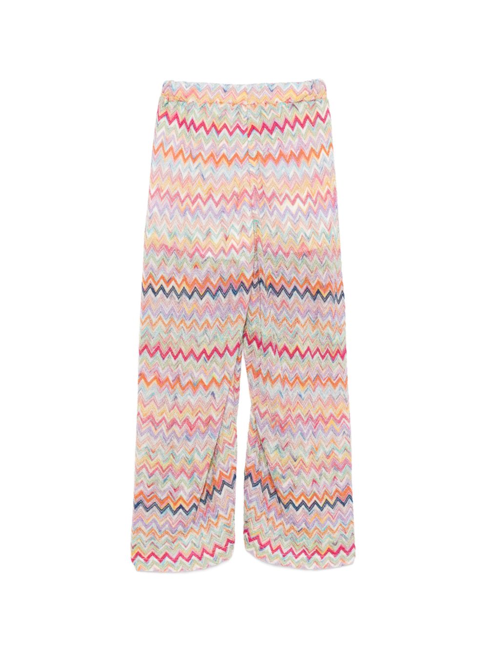 Pantaloni per bambina Missoni Kids multicolore con motivo a chevron MY6A40 Q0107 999 MISSONI KIDS