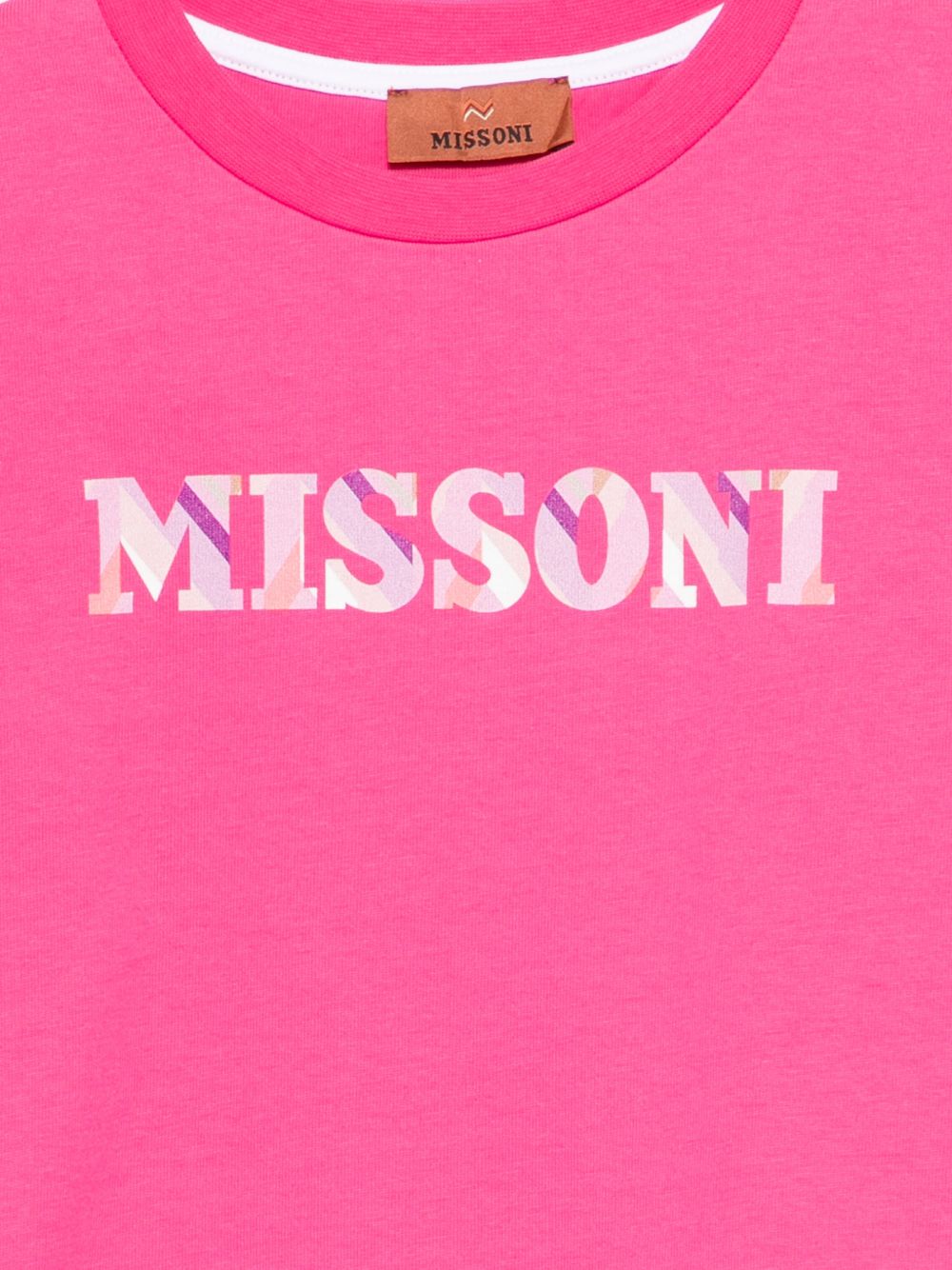 T-shirt per bambina Missoni Kids rosa con logo MY8A41 Z3672 513 MISSONI KIDS