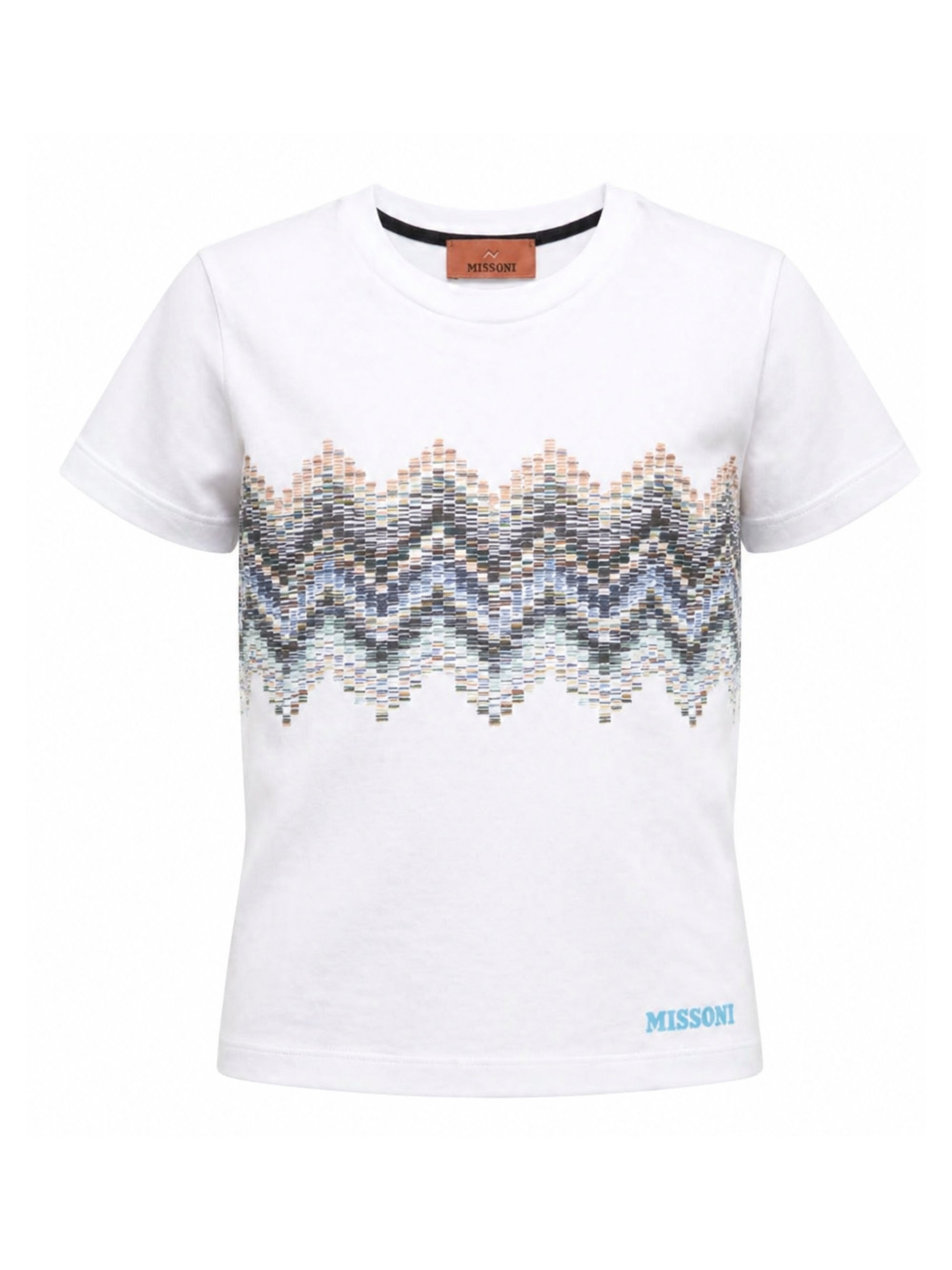 T-shirt per bambino Missoni Kids bianca con stampa grafica MY8P81 Z3672 100MC MISSONI KIDS