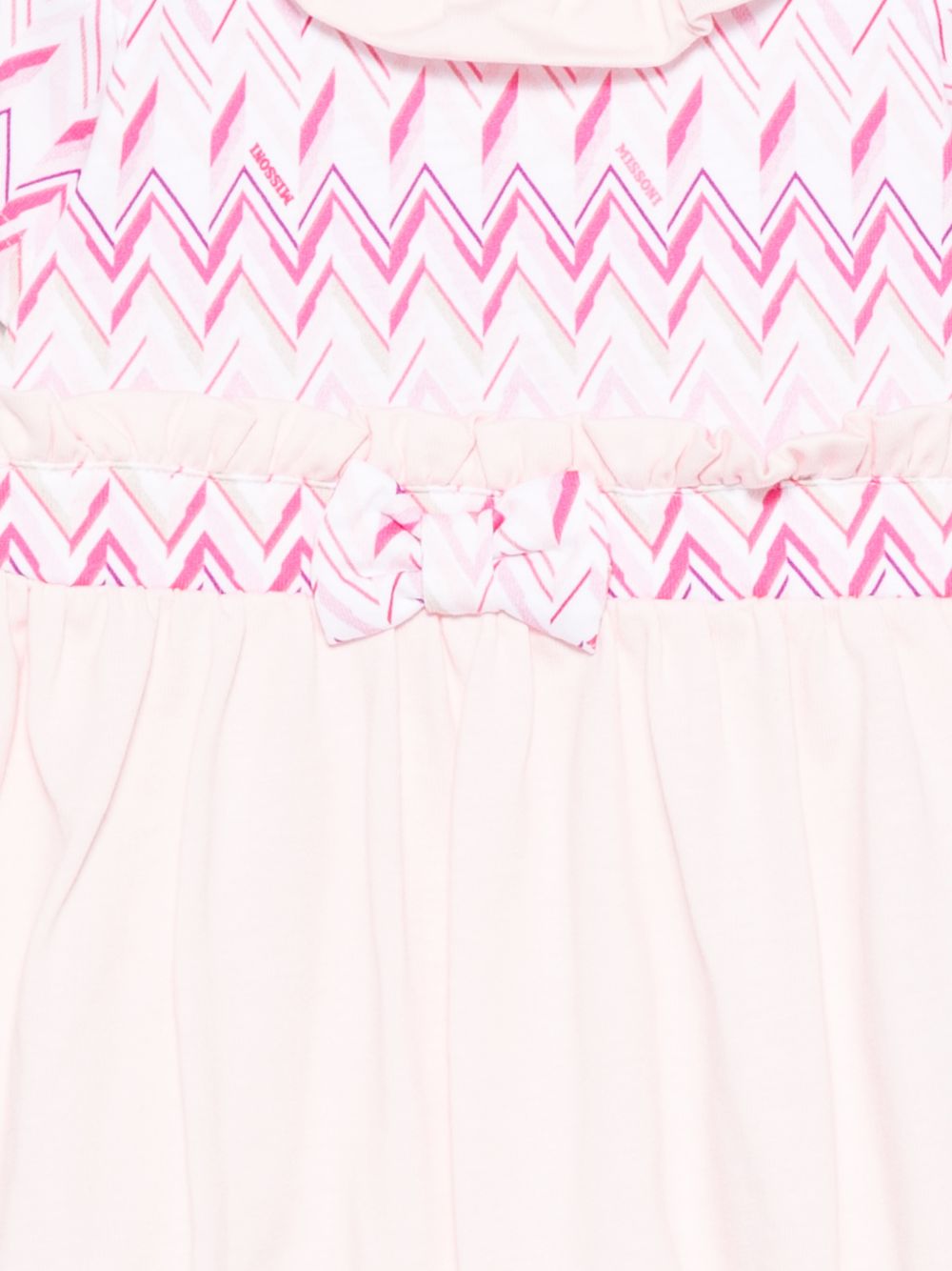 Tutina per neonata Missoni Kids rosa chiaro con motivo a zig zag MYA001 Z3672 52AMC MISSONI KIDS