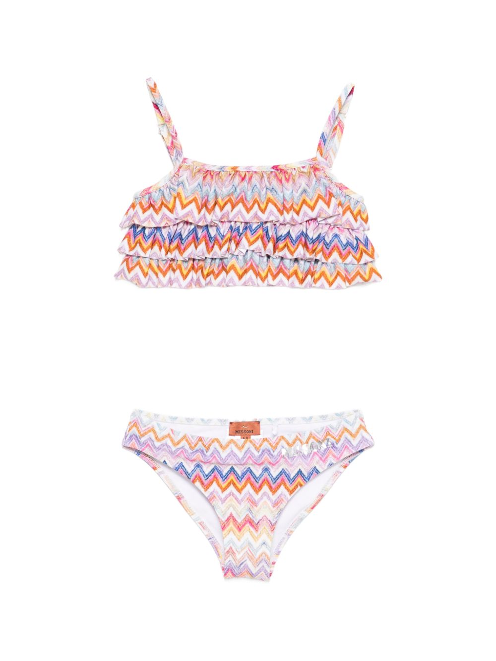 Bikini per bambina Missoni Kids multicolore con design a chevron MYCA49 Z3801 999 MISSONI KIDS
