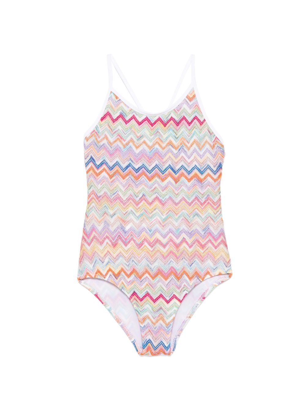 Costume intero per bambina Missoni Kids multicolore con design a chevron MYCA79 Q0107 999 MISSONI KIDS