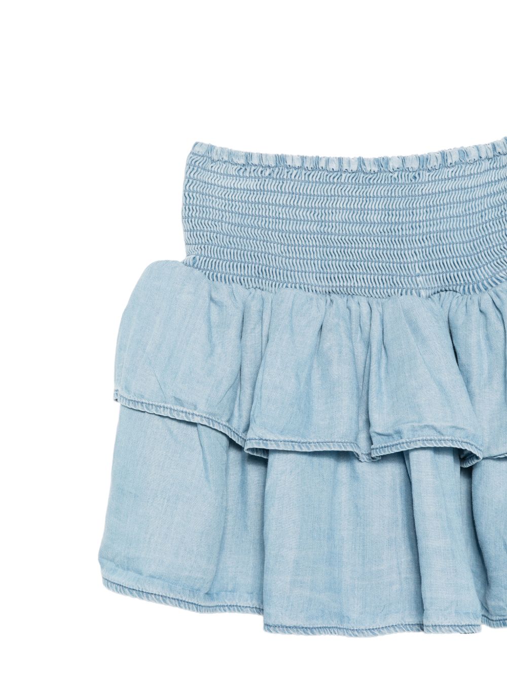 Gonna con balze per bambina Molo azzurra con vita arricciata 2S26D128 5659 MOLO KIDS