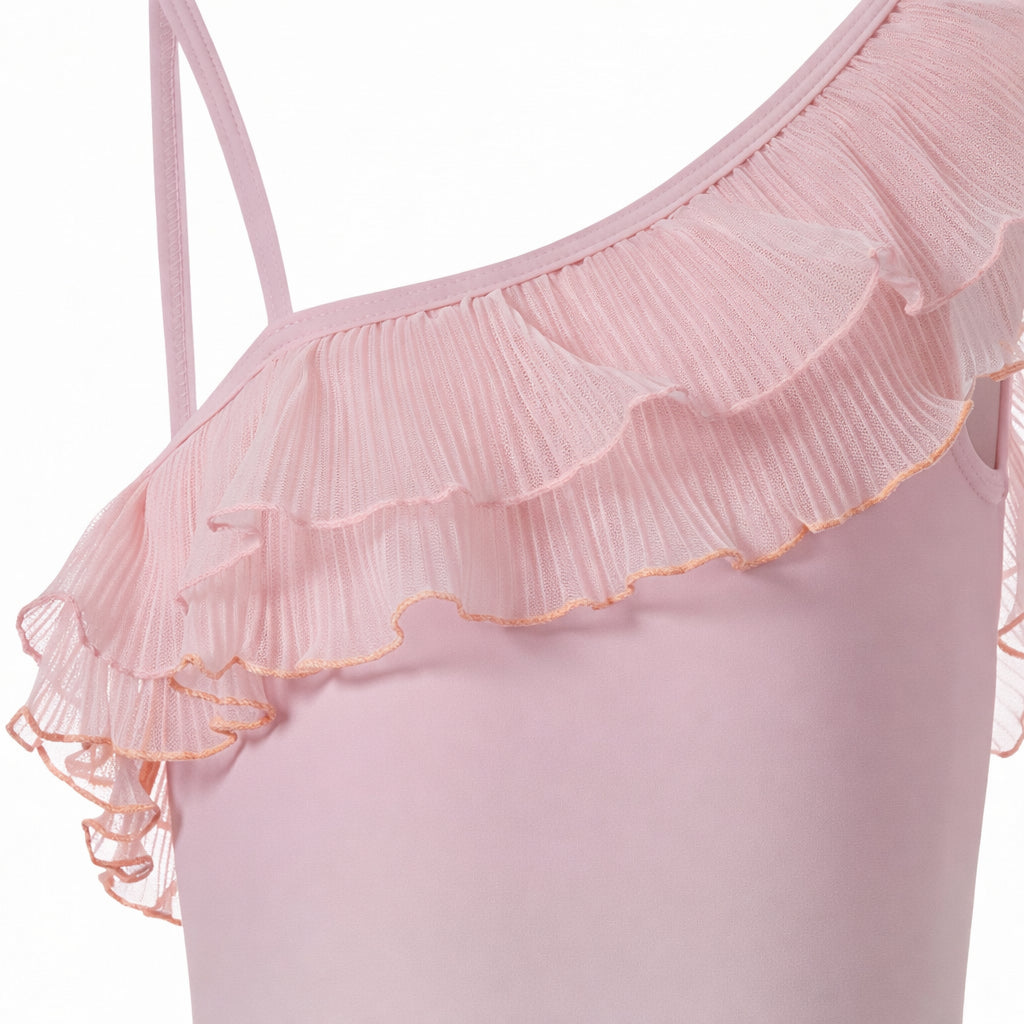 Costume Nilla per bambina Molo rosa con ruches 8S26P506 5207 MOLO KIDS