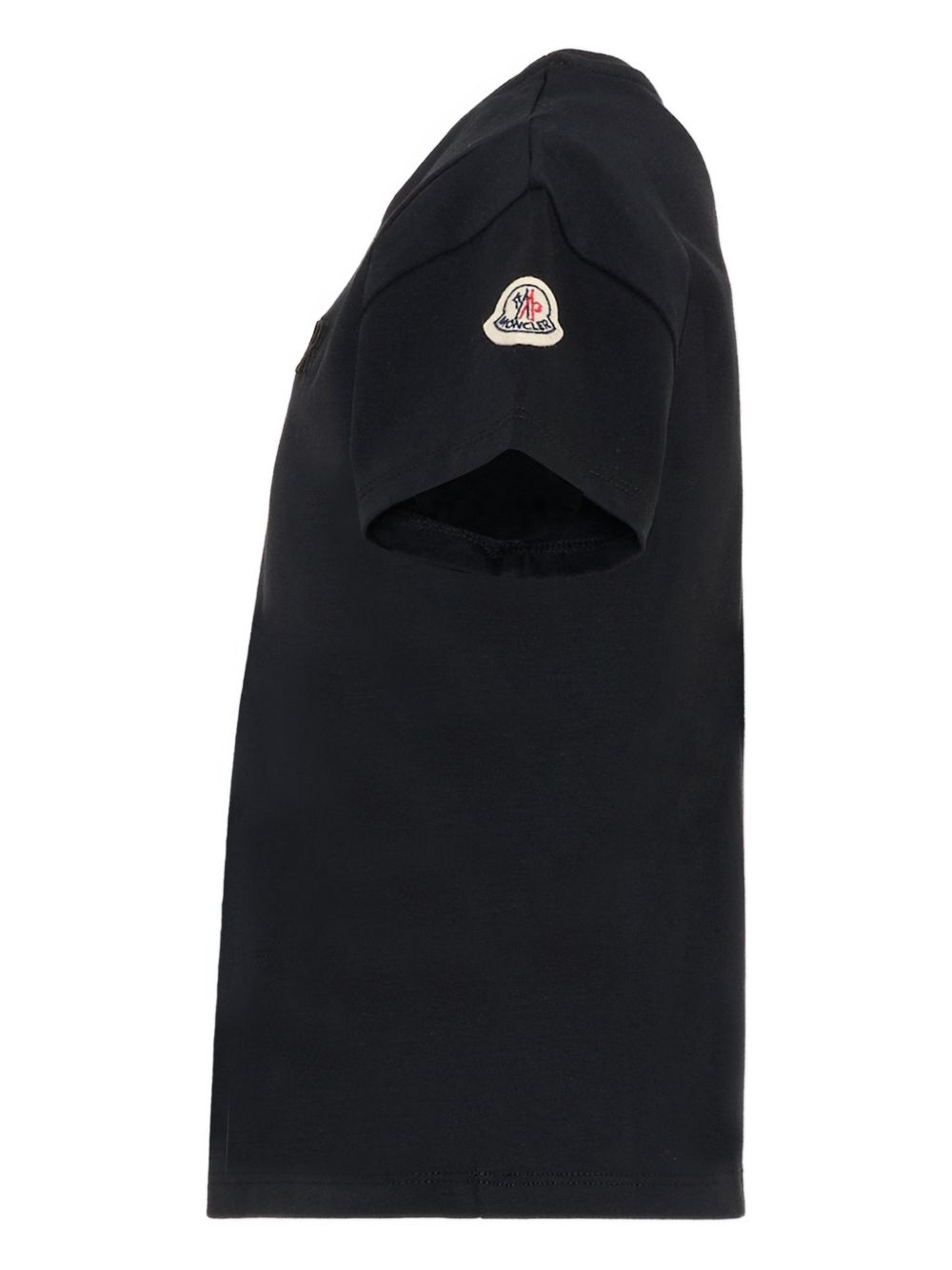 T-shirt per bambino Moncler Enfant nera con logo goffrato L19548C0000989AT9 999 MONCLER KIDS