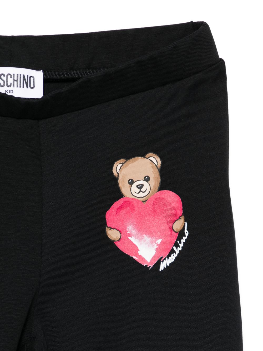 Set t-shirt e pantaloni per bambina Moschino Kids nero con stampa Teddy HDG01PLBA00 60100 MOSCHINO KIDS