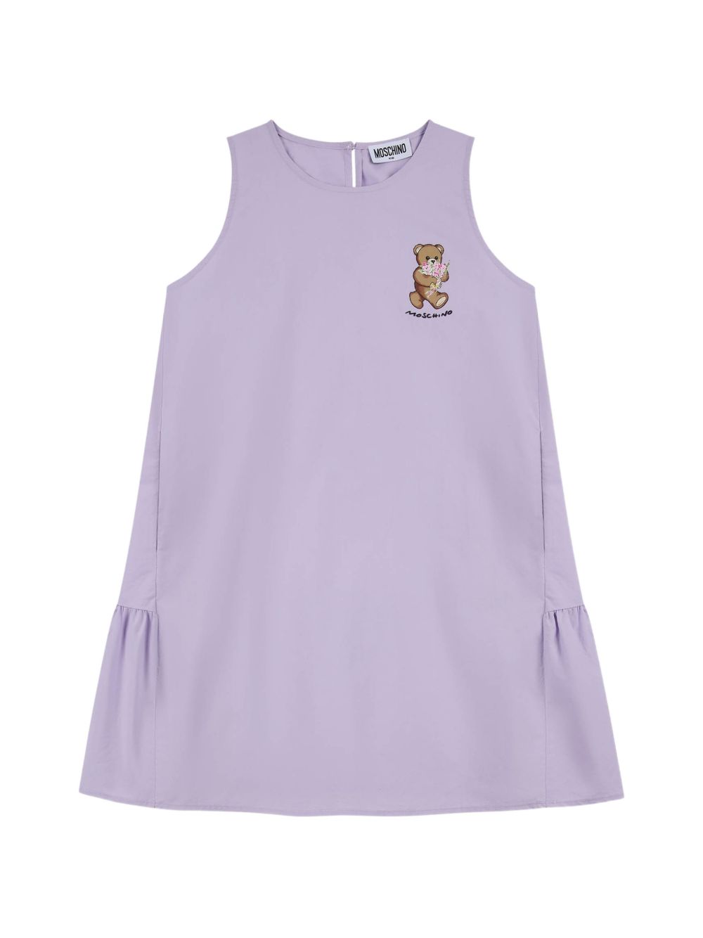 Abito per bambina Moschino Kids viola con stampa sul davanti HDV0HELLA10 51683 MOSCHINO KIDS