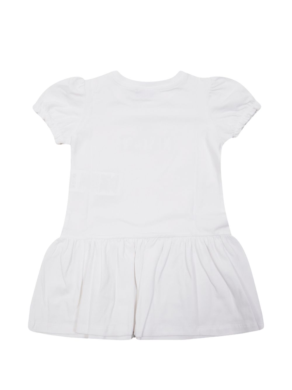 Abito per neonata Moschino Kids bianco a maniche corte MAV0C7LBA00 10101 MOSCHINO KIDS