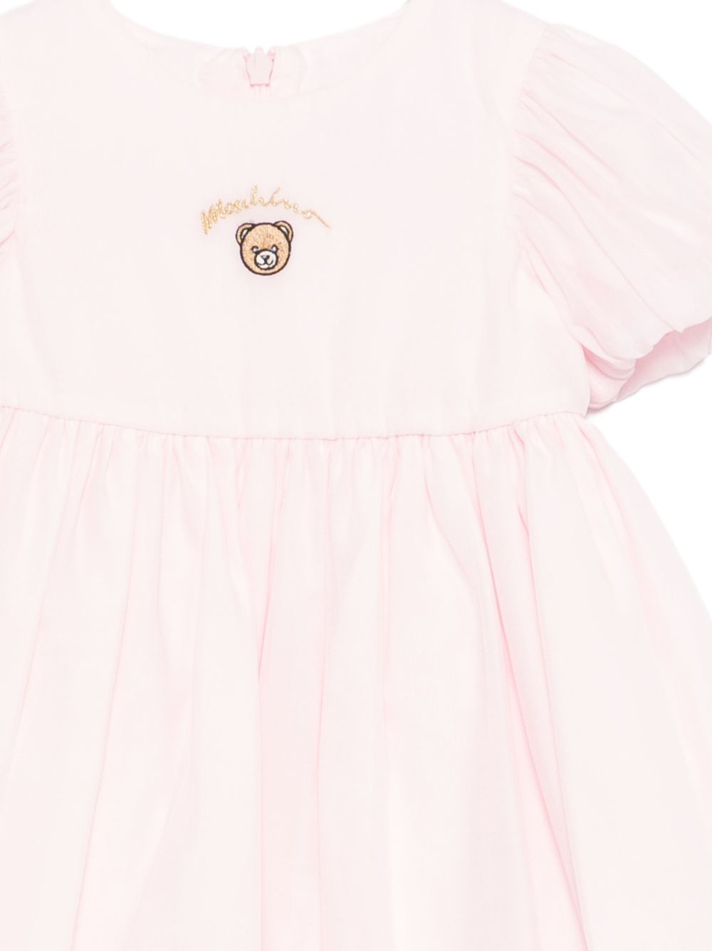 Abito per neonata Moschino Kids rosa con maniche a palloncino MDV0DEL1A12 50209 MOSCHINO KIDS