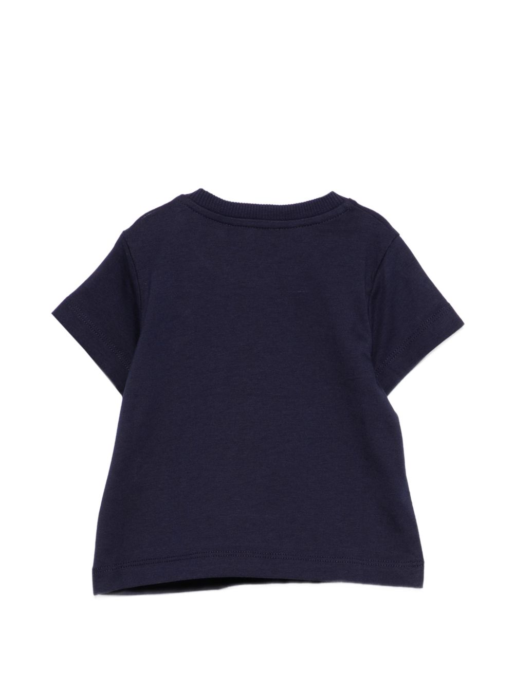 T-shirt per neonati Moschino Kids blu con ricamo orsetto MUM04TLAA02 40016 MOSCHINO KIDS