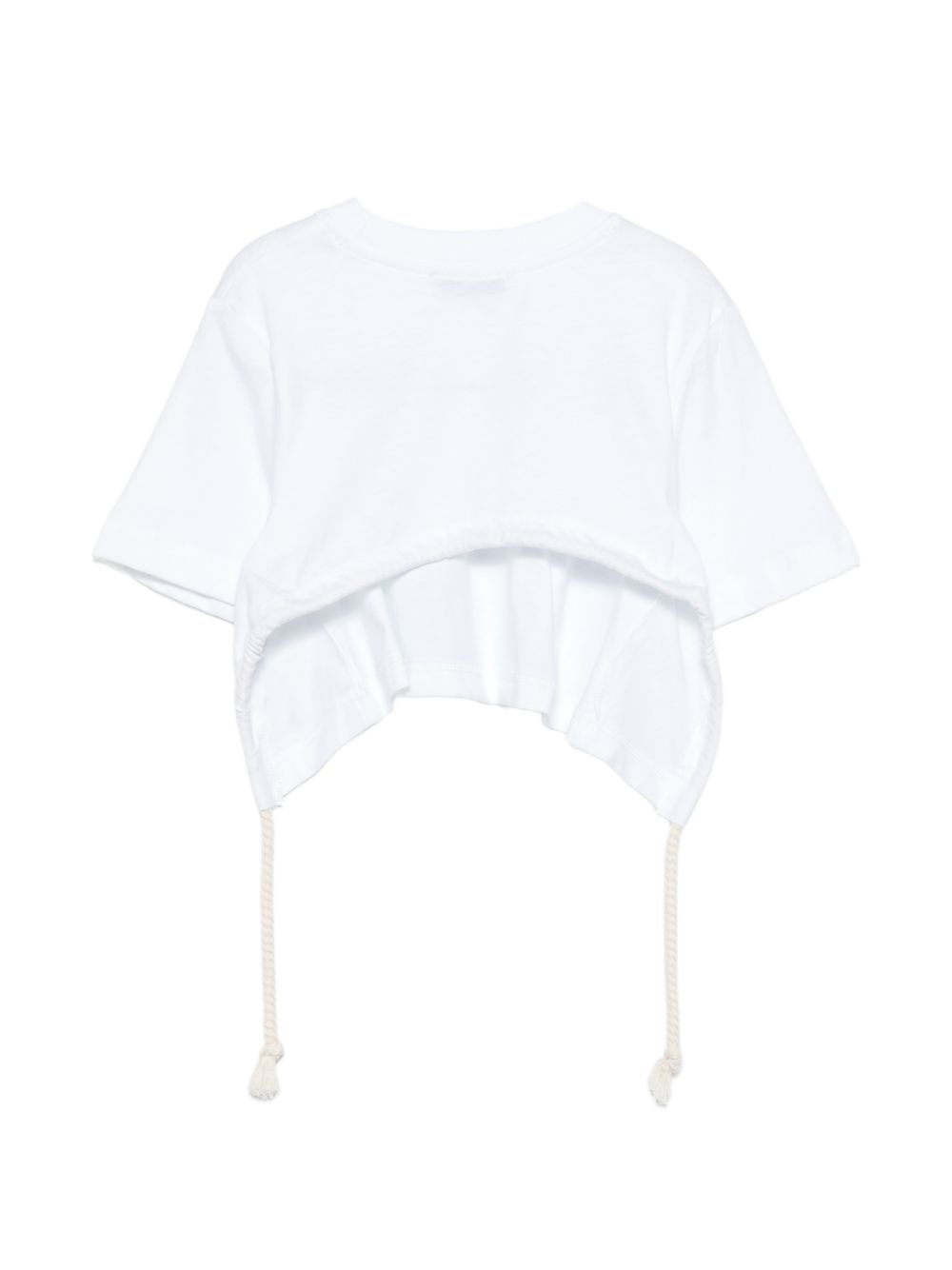 T-shirt per bambina MSGM Kids bianca con apertura sulla schiena S6MSJGTH179 001 MSGM KIDS