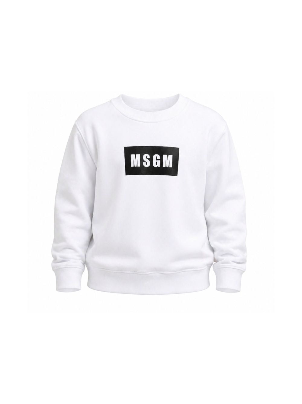 Felpa per bambini MSGM Kids bianca con dettaglio logo S6MSJUSW009 001 MSGM KIDS
