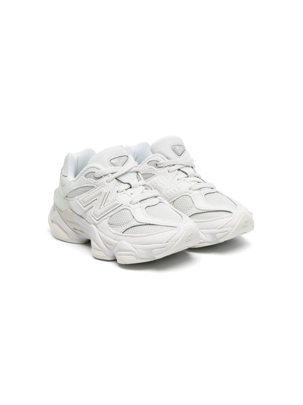 Sneakers 9060 per bambini New Balance Kids bianche con placca con logo sulla linguetta PC9060 LL NEW BALANCE KIDS