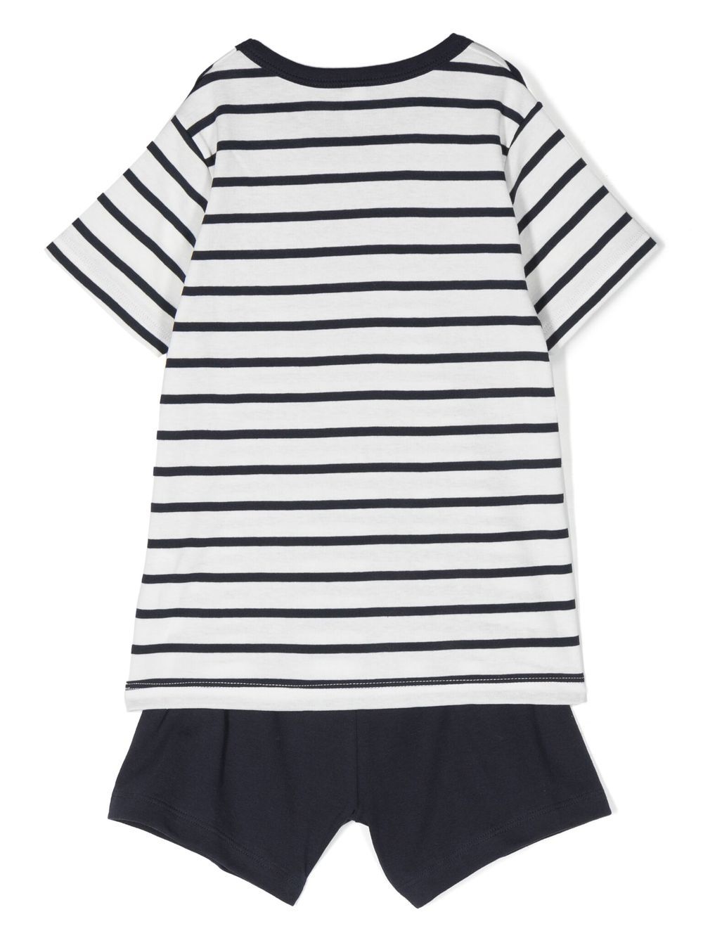 Set pigiama t-shirt e shorts per bambini Petit Bateau multicolore con design a righe A01DD 01 PETIT BATEAU KIDS