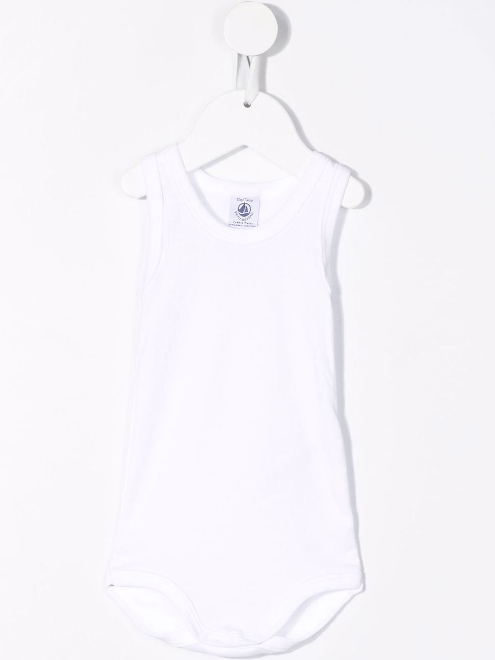 Set di due tutine per neonati Petit Bateau bianche con scollo rotondo A01T5 00 PETIT BATEAU KIDS