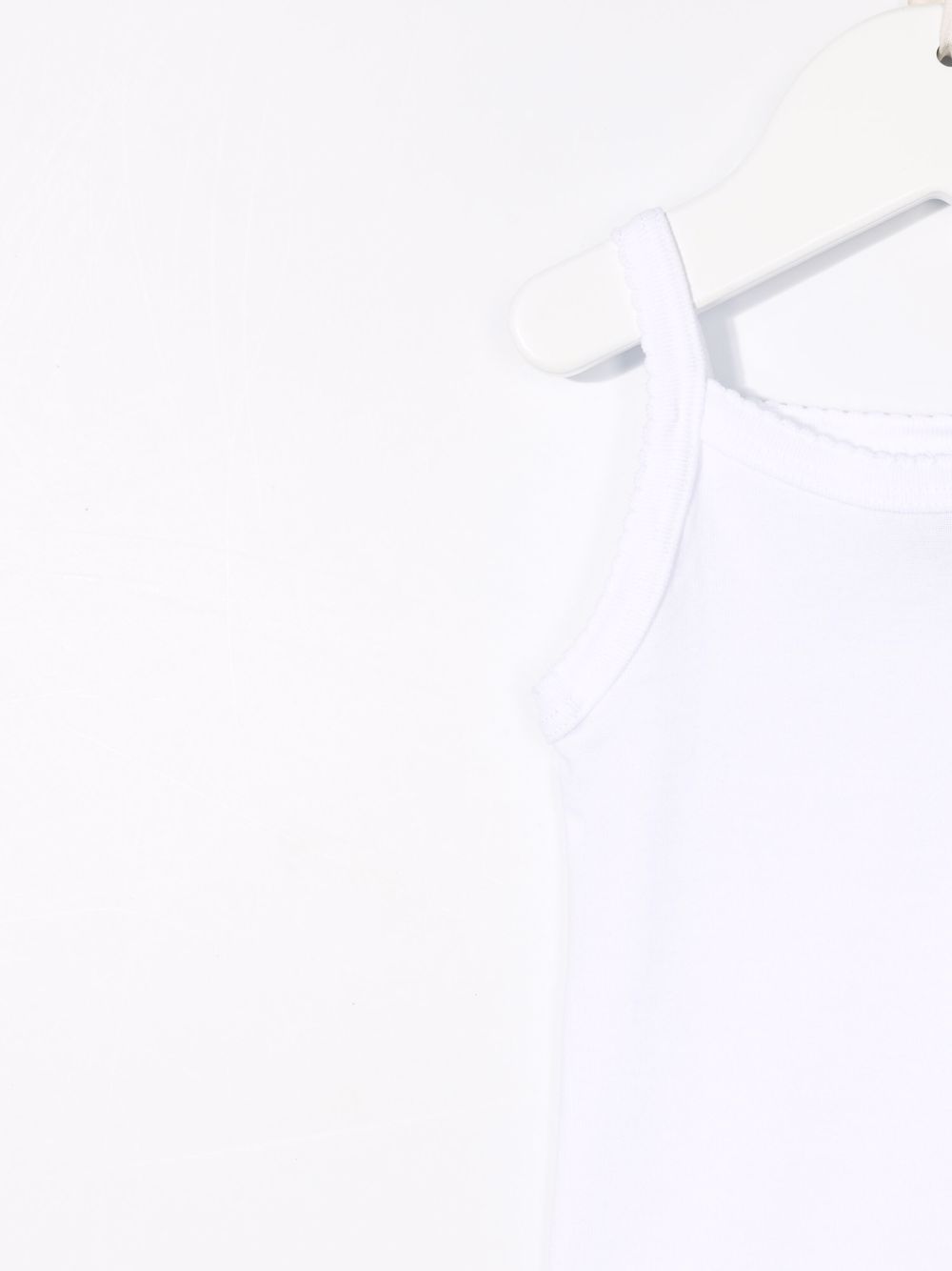 Set di due tutine per neonati Petit Bateau bianche con spalline sottili A01T6 00 PETIT BATEAU KIDS