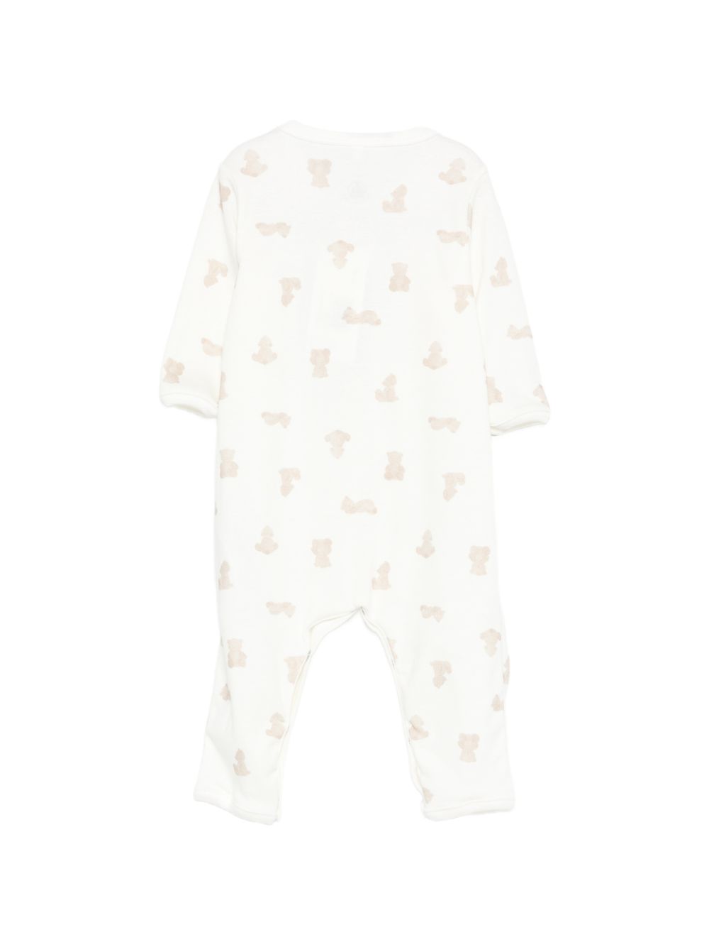 Tutina per neonati Petit Bateau beige con stampa orsetto all-over A0E0P 01 PETIT BATEAU KIDS