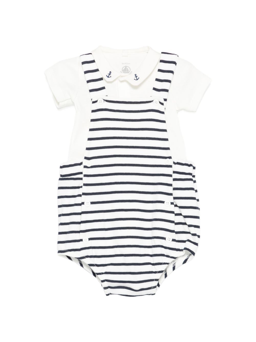Set t-shirt e tutina per neonato Petit Bateau multicolore con design a righe A0EZ3 01 PETIT BATEAU KIDS