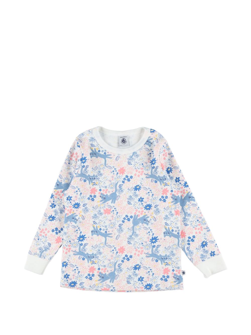 Pigiama per bambina Petit Bateau multicolore con stampa floreale all-over A0F1D 01 PETIT BATEAU KIDS