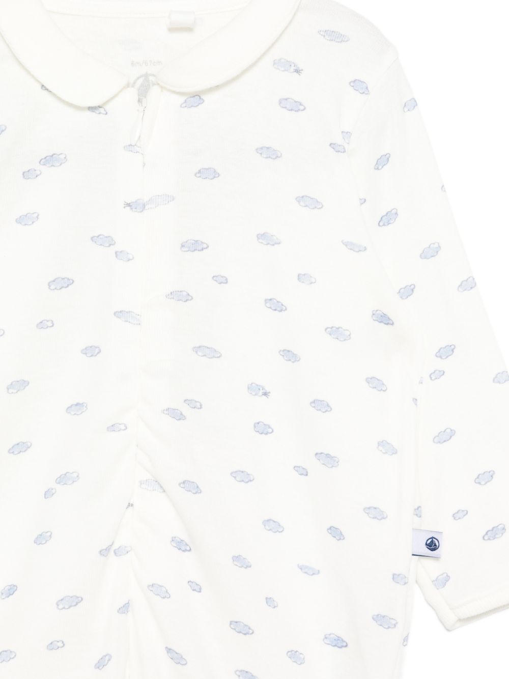 Tutina per neonati Petit Bateau bianca con stampa grafica all-over A0F2P 01 PETIT BATEAU KIDS