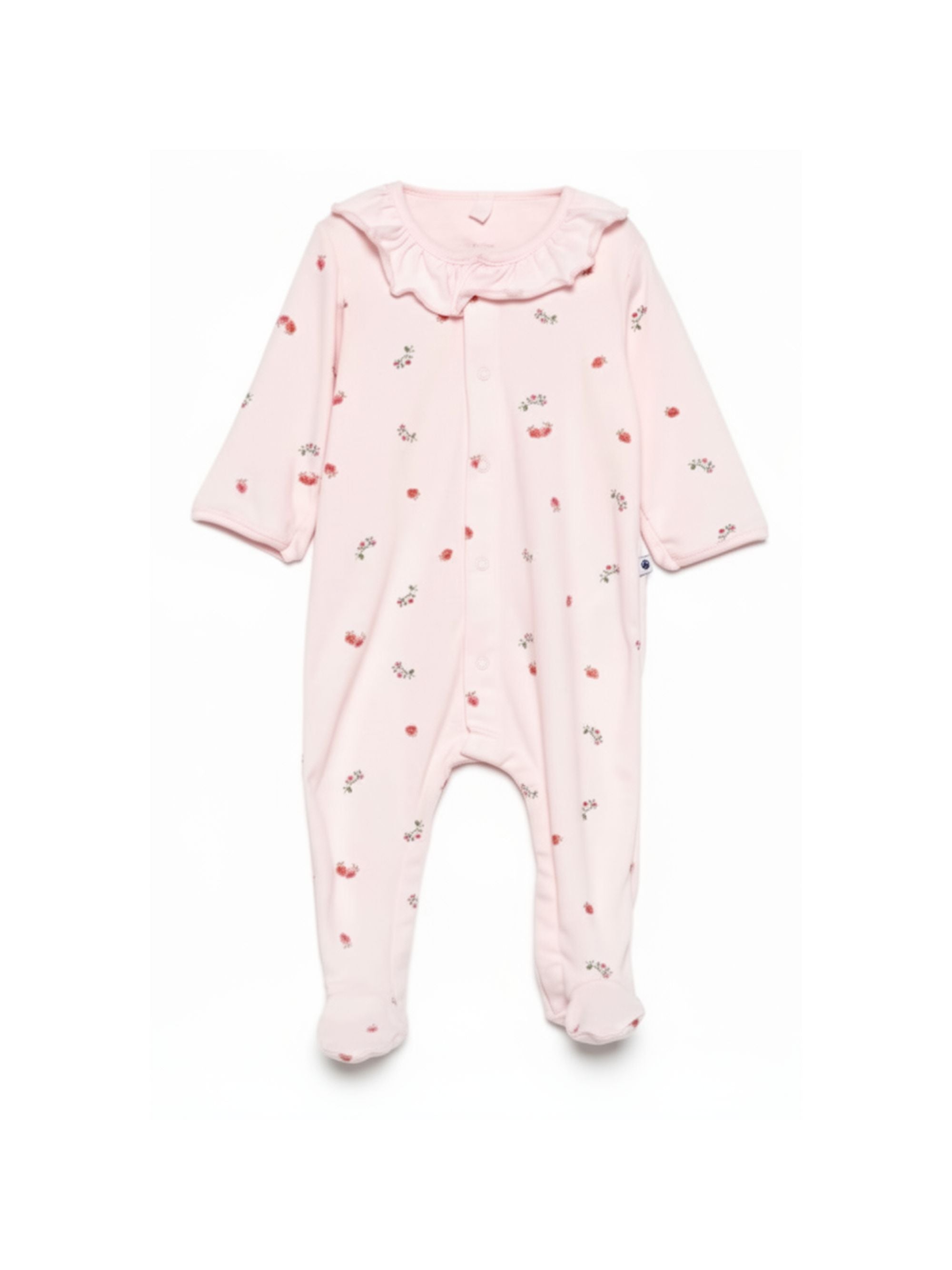Tutina per neonata Petit Bateau rosa con stampa a fiori A0F2T 01 PETIT BATEAU KIDS