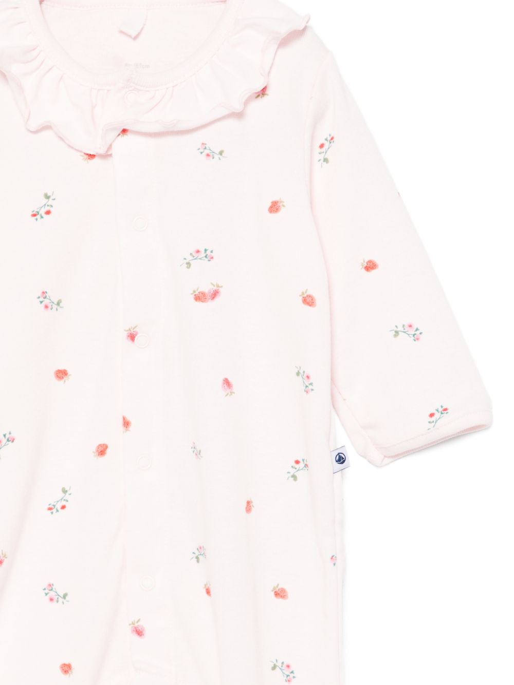 Tutina per neonata Petit Bateau rosa con stampa a fiori A0F2T 01 PETIT BATEAU KIDS