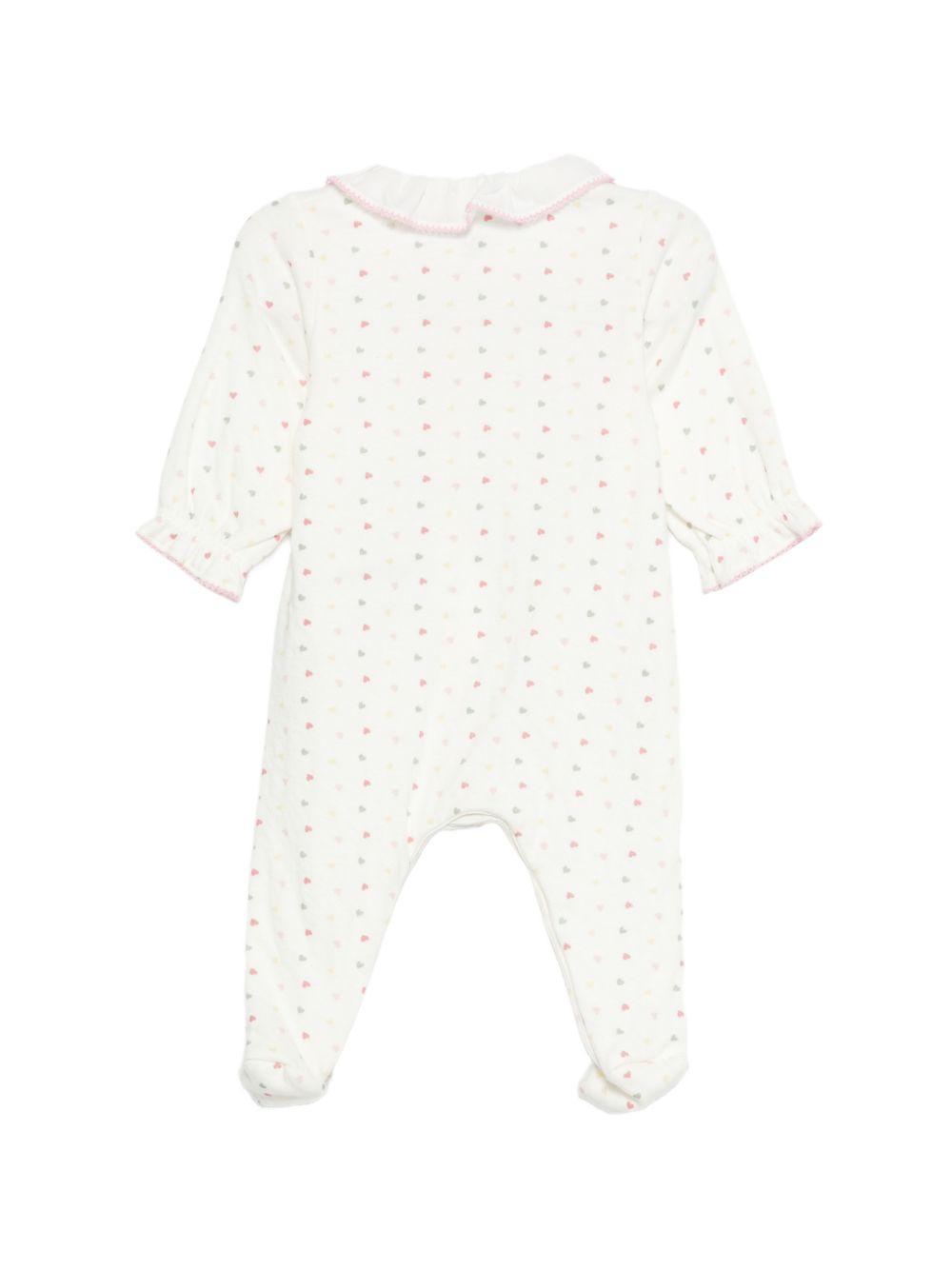 Tutina per neonati Petit Bateau bianca con stampa a cuori A0F6C 01 PETIT BATEAU KIDS