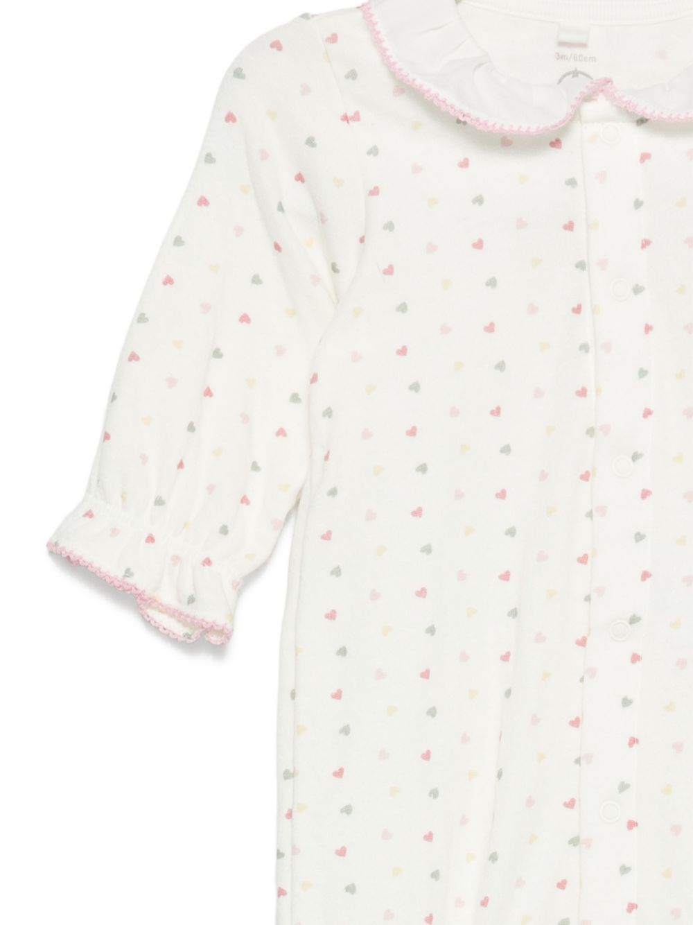 Tutina per neonati Petit Bateau bianca con stampa a cuori A0F6C 01 PETIT BATEAU KIDS
