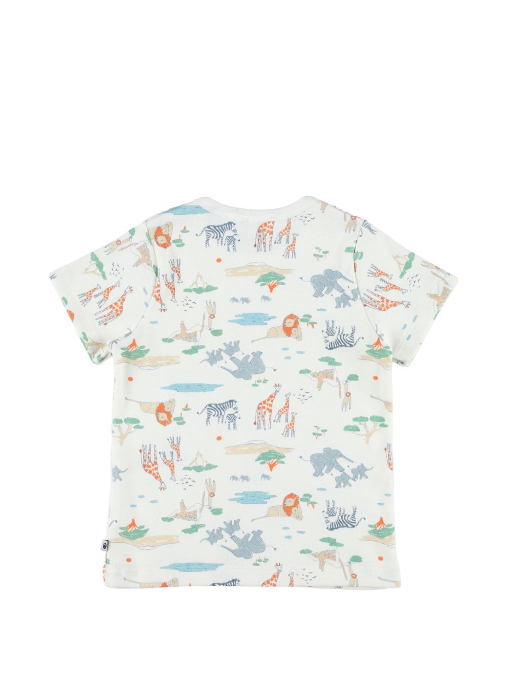 Set pigiama e maschera per bambino Petit Bateau bianco con stampa animali all-over A0F6M 01 PETIT BATEAU KIDS