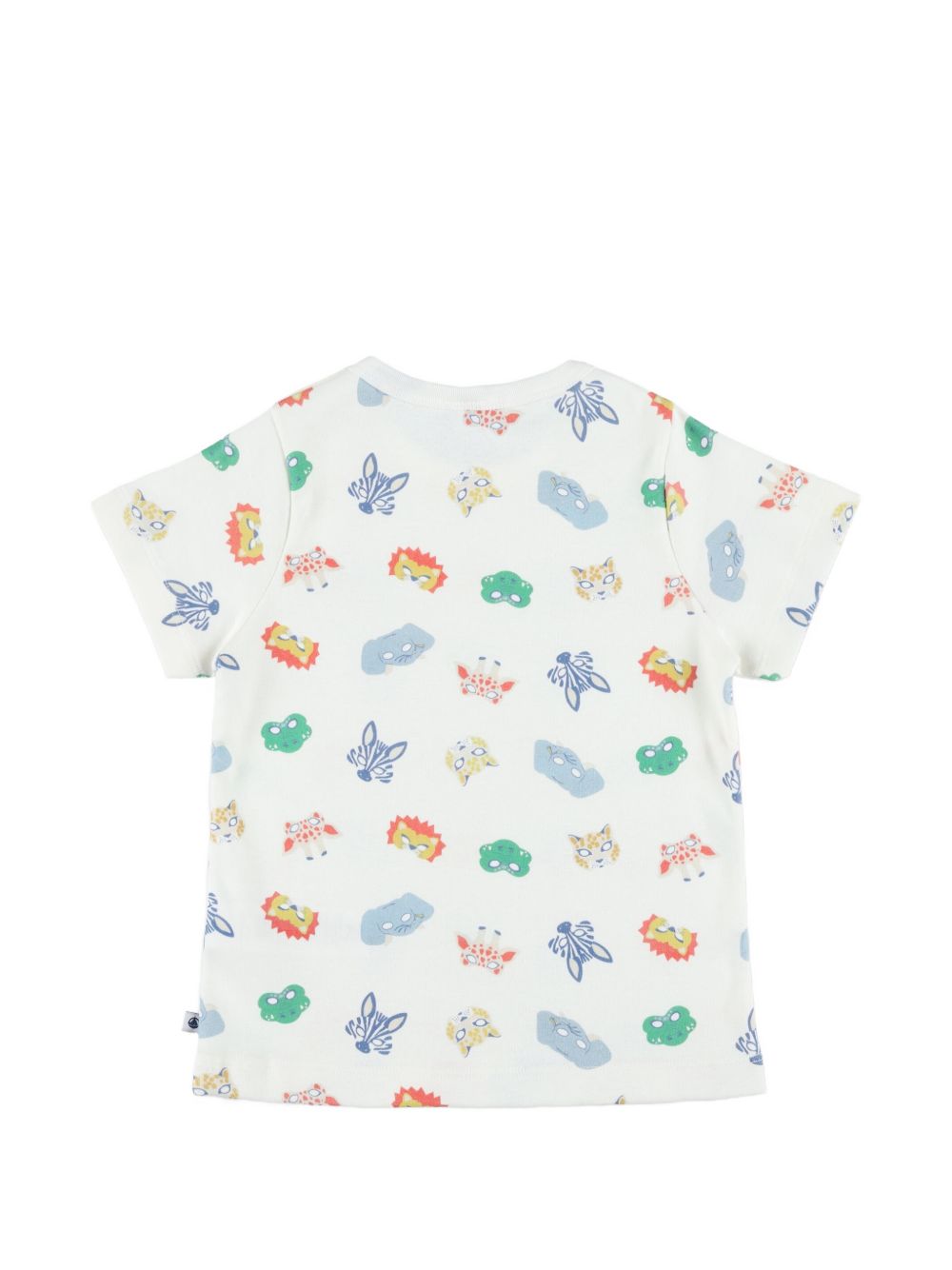 Set di tre pezzi pigiama per bambino Petit Bateau bianco con stampa animali A0F6P 01 PETIT BATEAU KIDS