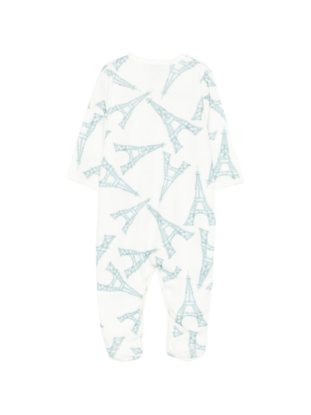 Pigiama per neonato Petit Bateau bianco con stampa torre eiffel A0F8S 01 PETIT BATEAU KIDS