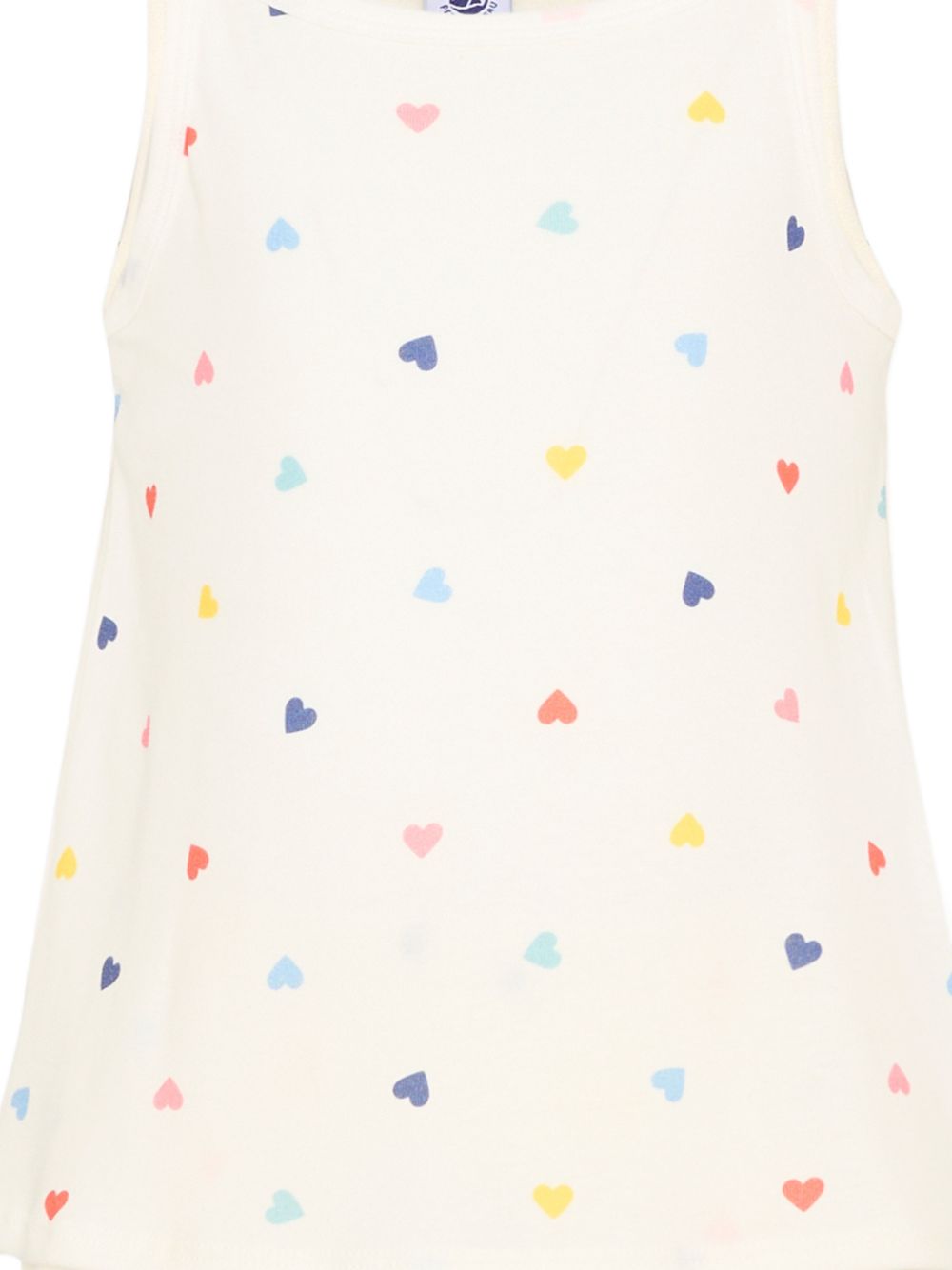 Pigiama per bambina Petit Bateau bianco con stampa cuoricini all-over A0F97 01 PETIT BATEAU KIDS