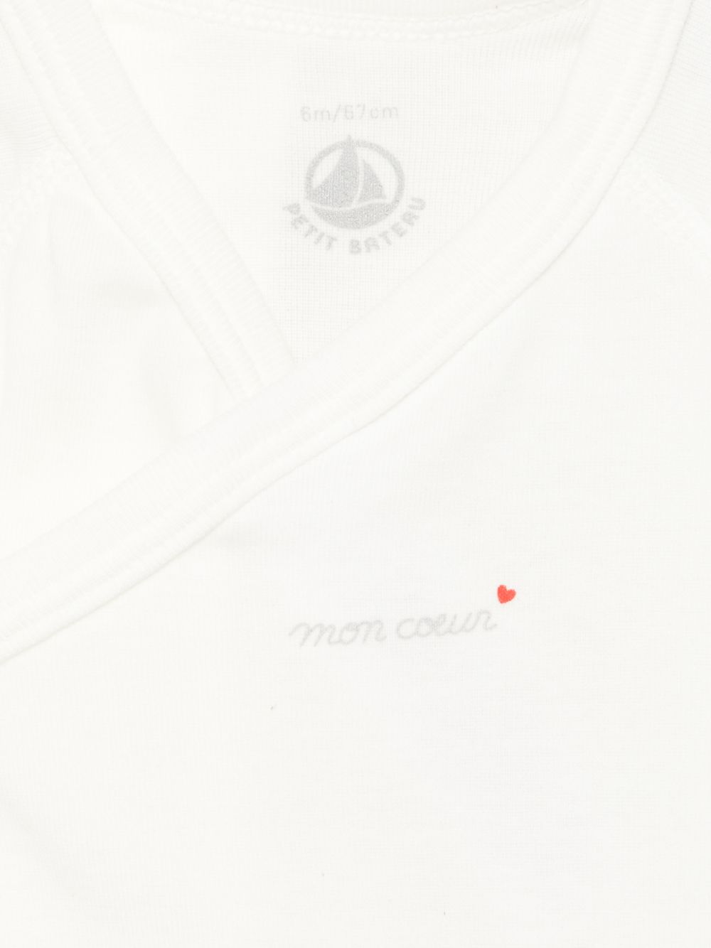 Set di cinque tutine per neonati Petit Bateau bianche con scollo a V A0F9Y 00 PETIT BATEAU KIDS