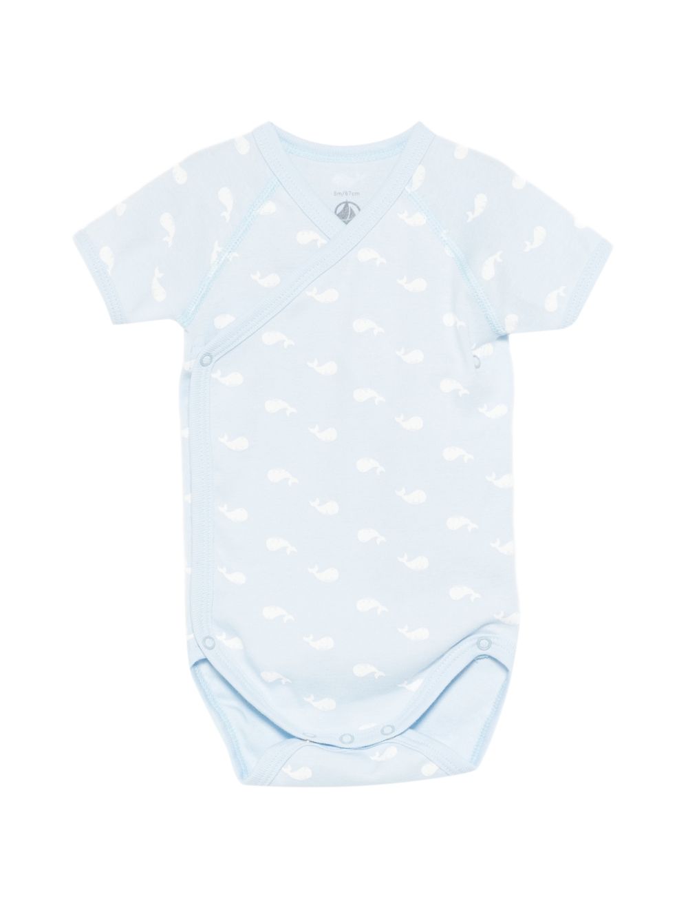 Set di tre tutine per neonato Petit Bateau azzurre con motivo balene A0FAR 00 PETIT BATEAU KIDS