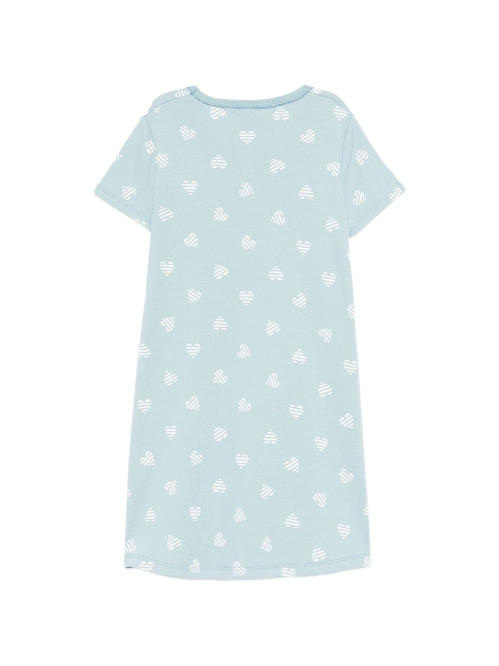 Camicia da notte per bambina Petit Bateau azzura con stampa a cuori A0FC6 01 PETIT BATEAU KIDS