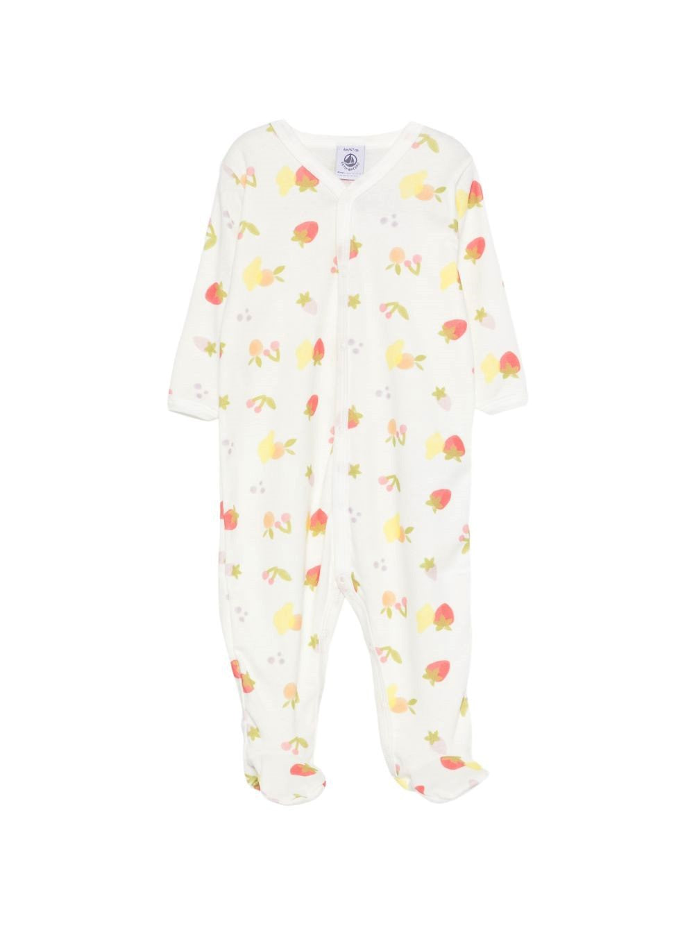 Pigiama per neonata Petit Bateau bianco con stampa grafica all-over A0FCL 01 PETIT BATEAU KIDS