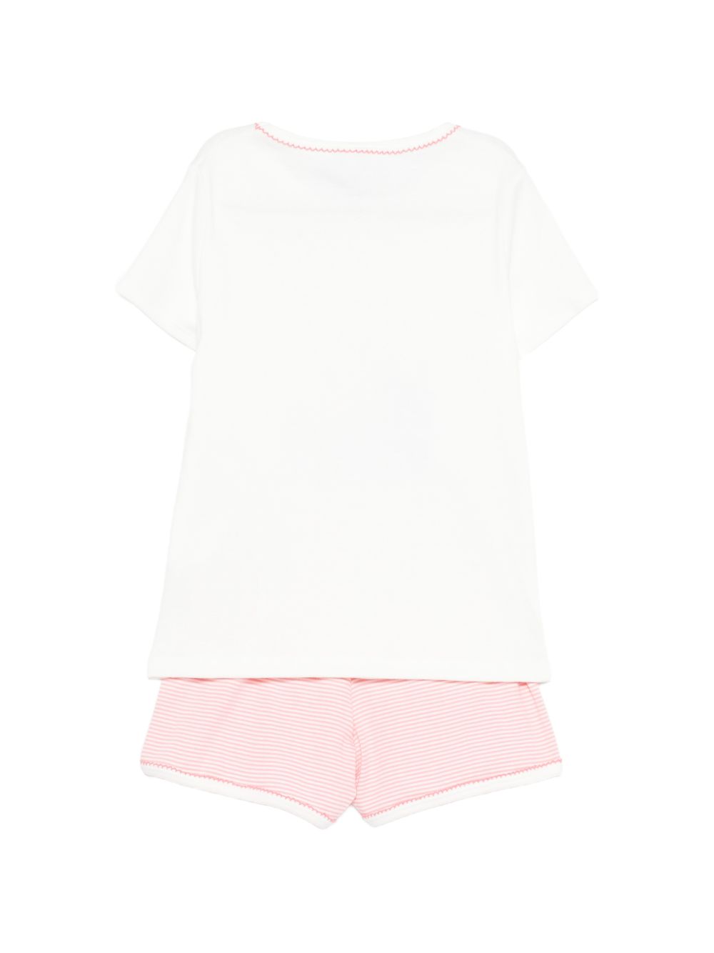 Pigiama per bambina Petit Bateau bianco con stampa grafica sul davanti A0FDF 01 PETIT BATEAU KIDS