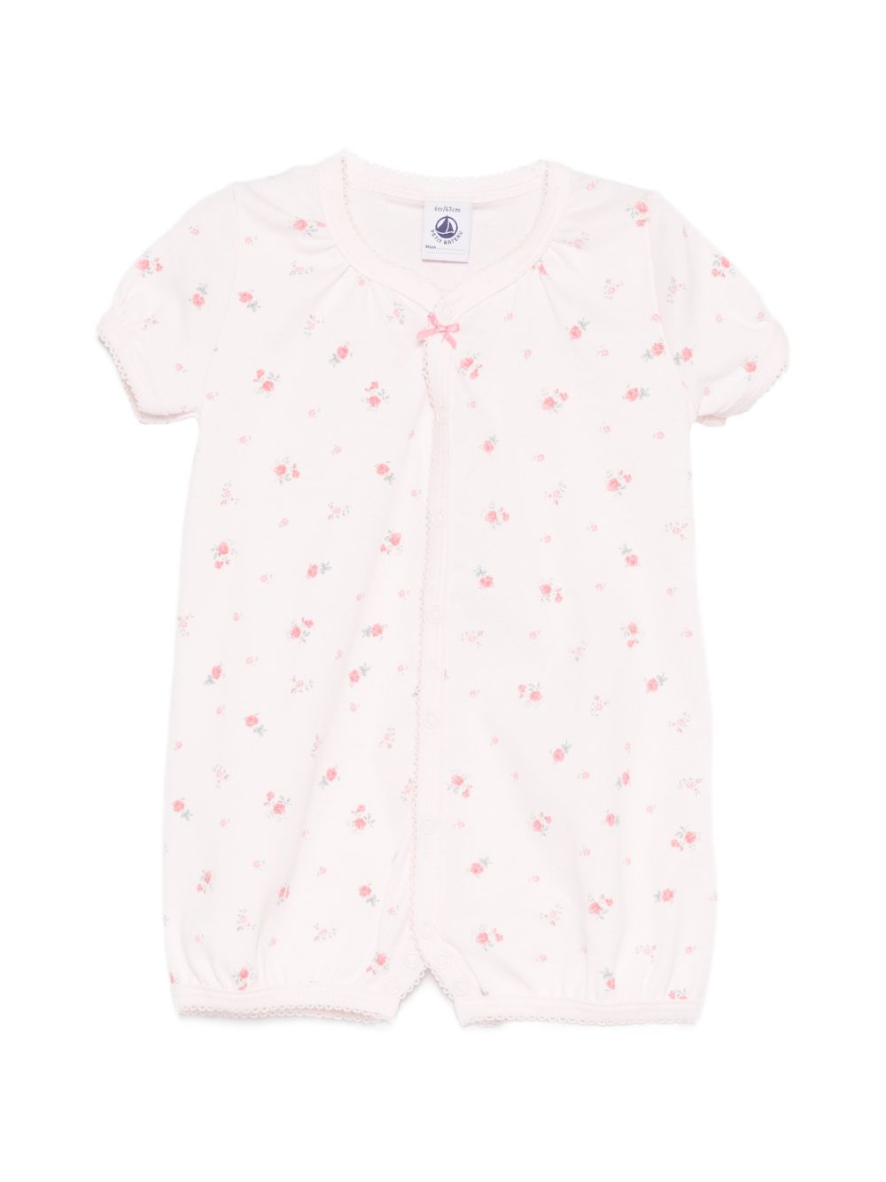 Tutina per neonata Petit Bateau rosa con stampa floreale A0FET 01 PETIT BATEAU KIDS