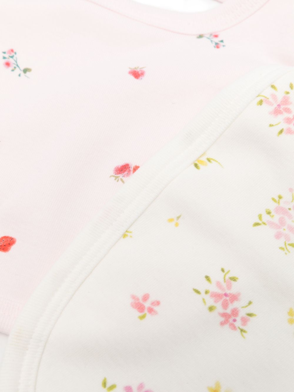 Set di due bavaglini per neonata Petit Bateau multicolore con stampa floreale A0FFR 01 PETIT BATEAU KIDS