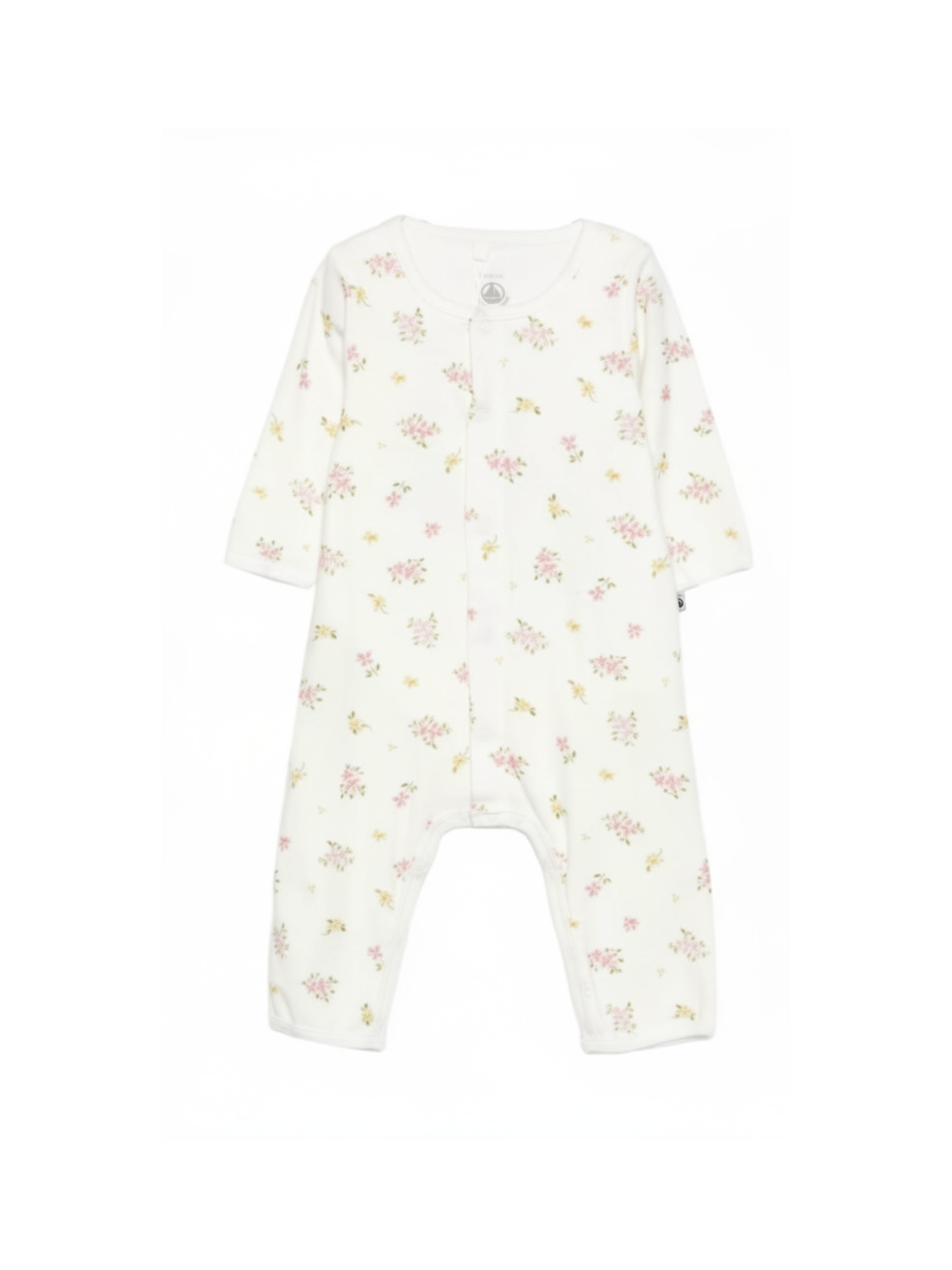 Tutina per neonati Petit Bateau bianca con stampa floreale A0FGZ 02 PETIT BATEAU KIDS